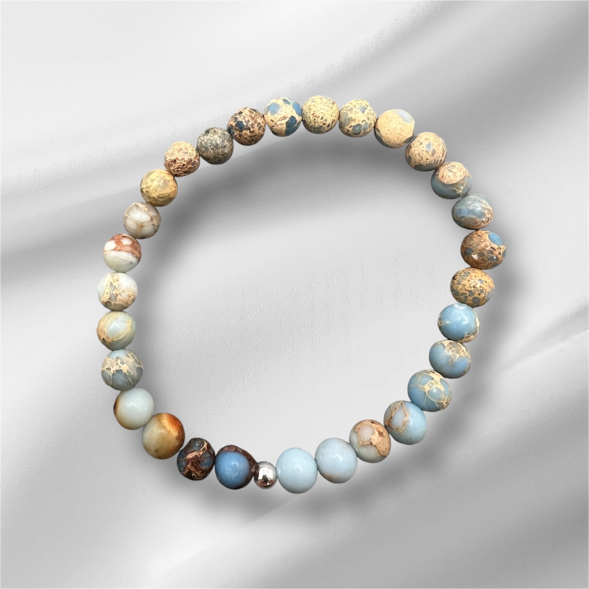 Imperial Jaspis Armband mit bunten Natursteinperlen, handgefertigt für Schutz und Harmonie