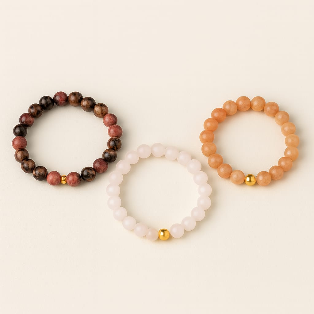 Edelstein Armband Set