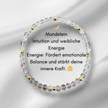 Edelstein Armband Mondstein