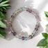 Handmade Fluorit Armband with green to violet hues for mental clarity and focus.